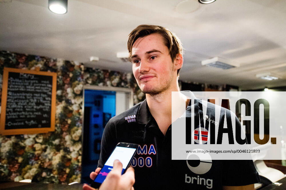 Magnus Abelvik Rod is interviewed by the media during a press meeting with Norway during the EHF European Handball Championship on January 16, 2020 in Malmö. Photo: Ludvig Thunman BILDBYRAN kod LT 35703 bbeng ehf euro 2020 em 2020 european men?s handball championship 2020 handball handboll handbolls-em 2020 handball handball-em 2020 norway norge pressträff press meeting