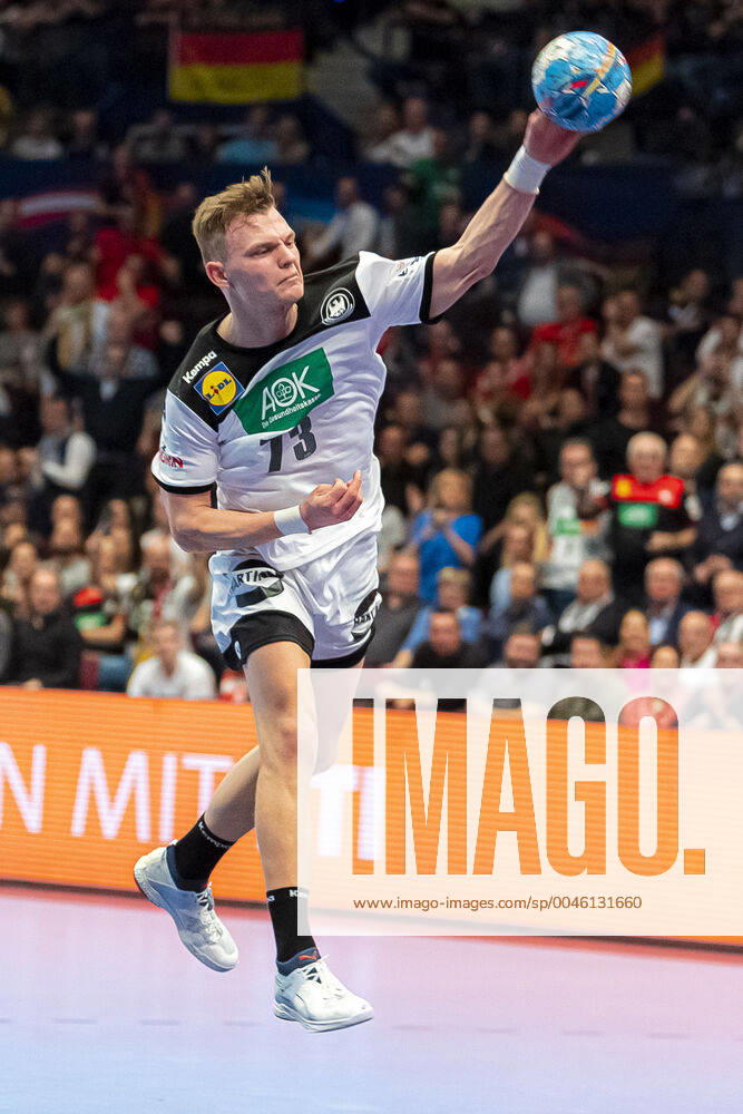 Handball, Maenner: EM 2020, Hauptrunde, Gruppe 1, Weißrussland - Deutschland Timo Kastening (Deutschland TSV Hannover) Wien Stadthalle Wien Oesterreich
