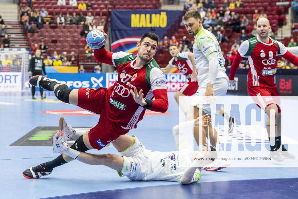 Bence Banhidi of Hungary during the EHF European Handball Championship match between Slovenia and Hungary on January 19, 2020 in Malmö. Photo: Ludvig Thunman BILDBYRAN kod LT 35708 bbeng ehf euro 2020 em 2020 european men?s handball championship 2020 handball handboll handbolls-em 2020 handball handball-em 2020 slovenien slovenia hungary ungern