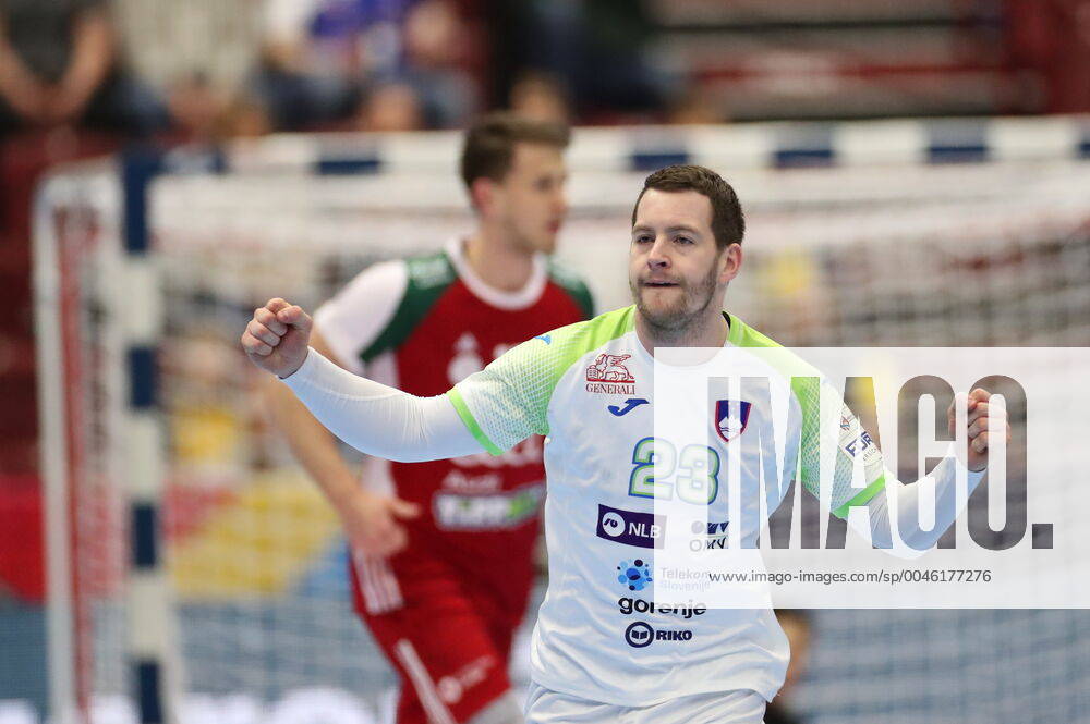 MALMOE 20200119 Slovenia s Miha Cingesar gesture during the Men s European Handball Championship main round Group 2 match between Slovenia and Hungary at Malmo Arena, Friday Jan. 19, 2020. Foto Andreas Hillergren TT kod 10600 Malmo Sweden
