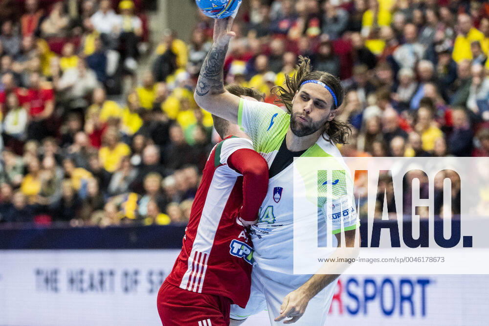 Dean Bombac of Slovenia during the EHF European Handball Championship match between Slovenia and Hungary on January 19, 2020 in Malmö. Photo: Ludvig Thunman BILDBYRAN kod LT 35708 bbeng ehf euro 2020 em 2020 european men?s handball championship 2020 handball handboll handbolls-em 2020 handball handball-em 2020 slovenien slovenia hungary ungern