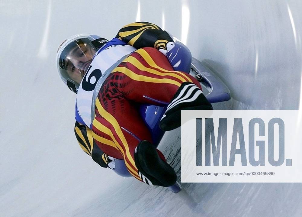 Georg Hackl (Deutschland) Rennrodeln OS Winter Herren Olympische Winterspiele 2002, Olympia, Olympiade, Spiele, Rennschlitten, Rennschlittensport, Vdig Einzelbild Utah Olympic Park Salt Lake City