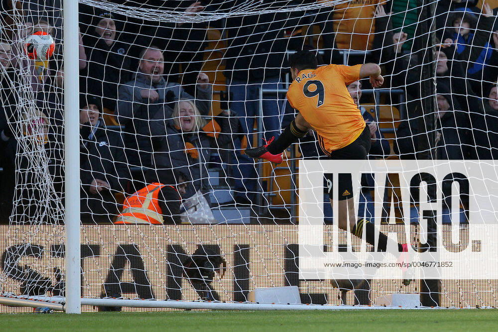 KW08 Wolverhampton Wanderers v Norwich City Premier League Raul Jimenez of Wolverhampton Wanderers scores his sides 3rd goal during the Premier League match at Molineux, Wolverhampton Content Not Available For UK Newspapers