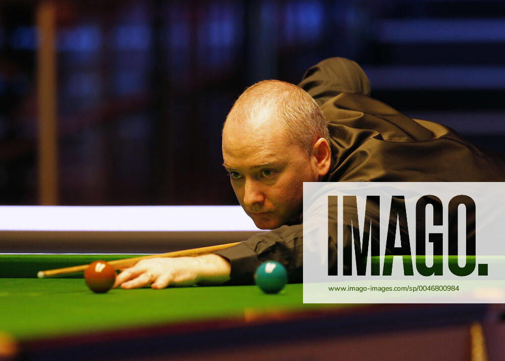 25th February 2020; Waterfront, Southport, Merseyside, England; World Snooker Championship, Coral Players Championship; Graeme Dott (SCO) at the table during his first round match against John Higgins (SCO) ActionPlus12213884 AlanxMartin