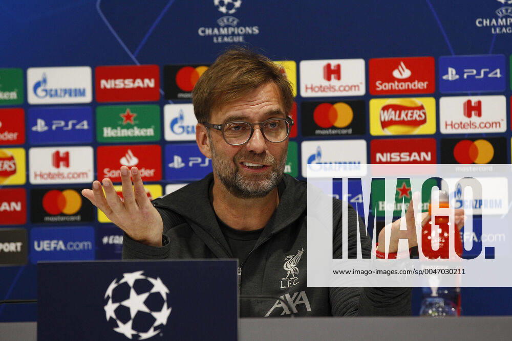 KW11 10th March 2020; Anfield, Liverpool, Merseyside, England; UEFA Champions League, Liverpool versus Atletico Madrid, press conference, PK, Pressekonferenz Liverpool manager Jurgen Klopp speaking to the media during today s press conference at Anfield ahead of tomorrow s Champions League match against Atletico Madrid ActionPlus12216669 AlanxMartin