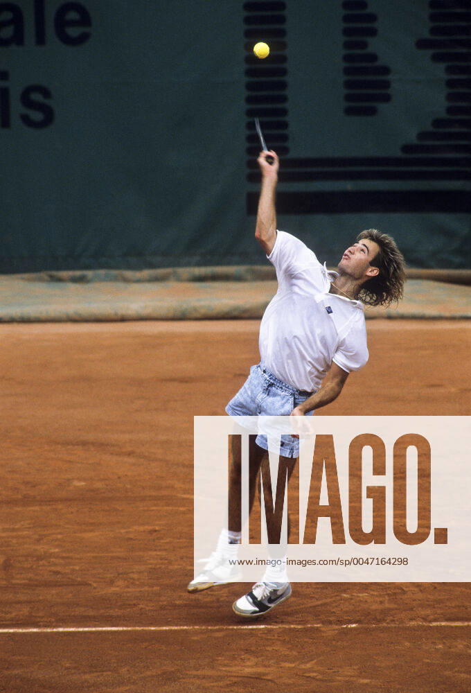 Tennis-French Open Andre Agassi at the 1988 French Open.