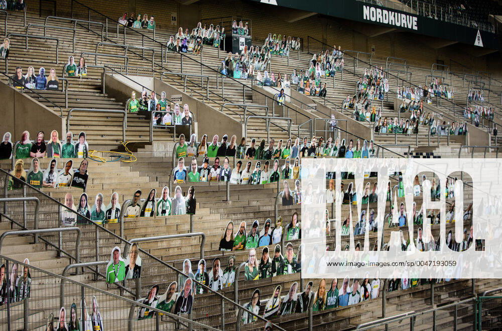 KW16 Mönchengladbach, 16.04.2020 Fans von Borussia konnten ihren eigenen Pappaufsteller in der Fankurve aufstellen lassen Borussia Mönchengladbach