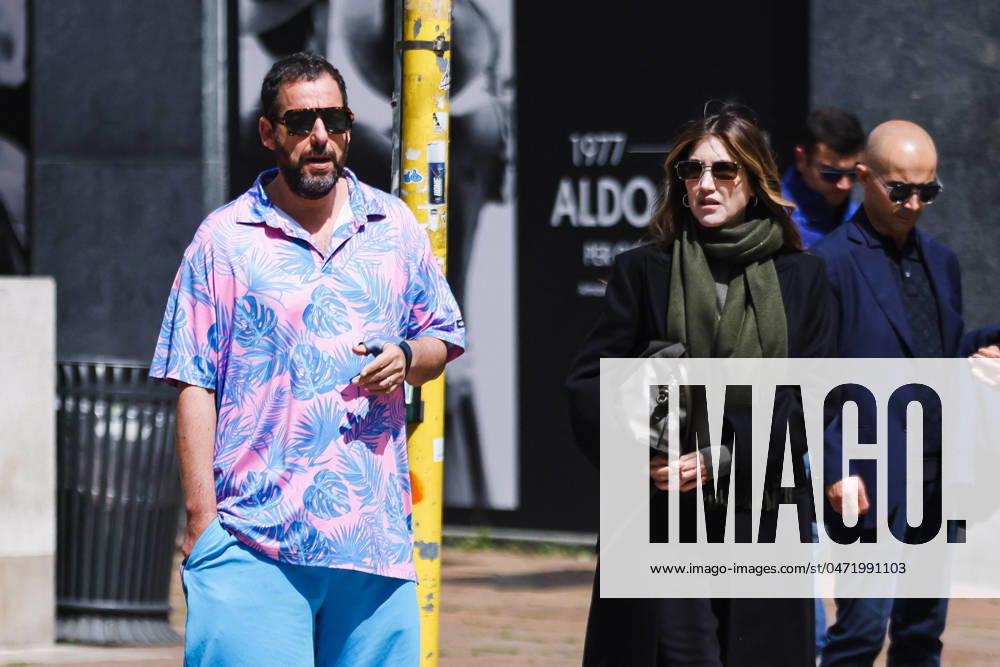 Milan, Celebrity Sightings - Adam Sandler and Jackie Sandler go shopping in Via Monte Napoleone during a day off from set Milan, Celebrity Sightings - Adam Sandler and Jackie Sandler go shopping in Via Monte Napoleone during a day off from set. In the photo: Adam Sandler and Jackie Sandler walk through the streets of the center on a day off from filming Milan Italy