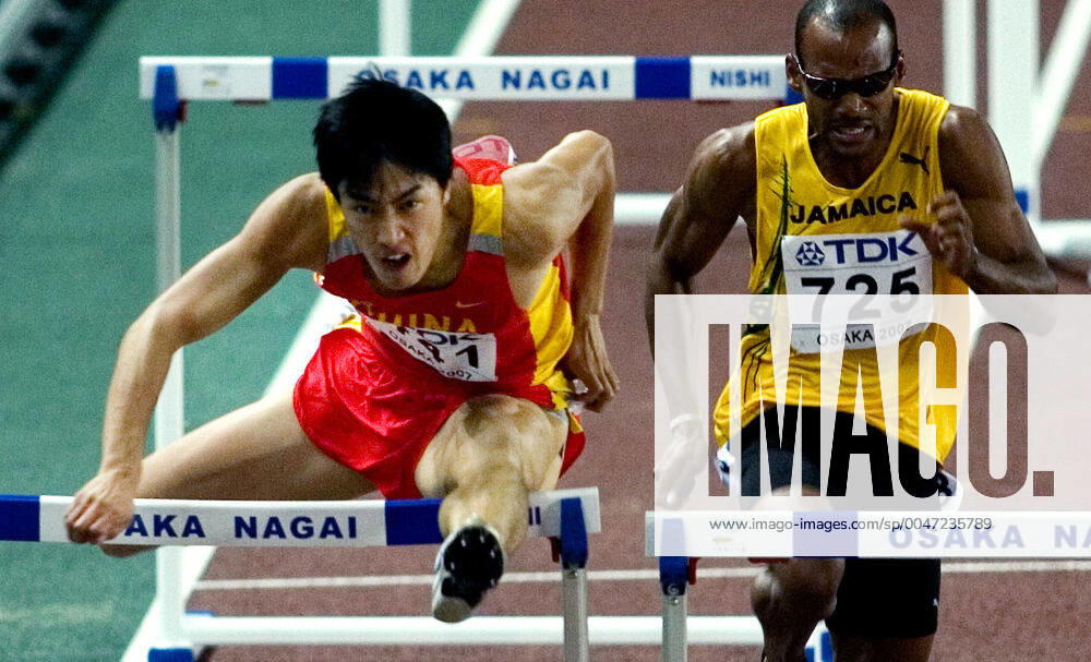 Athletics, World Athletics Championships: Gold medalist Xiang Liu of China during 110 m hurdles at The World Athletics Championships on August 31, 2007 in Osaka, Japan. BILDBYRAN