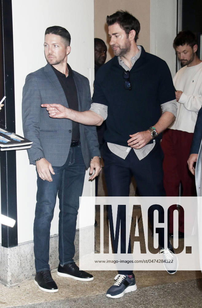 NEW YORK, NY- MAY 9: John Krasinski seen at CBS Mornings on May 09, 2024 in New York City.