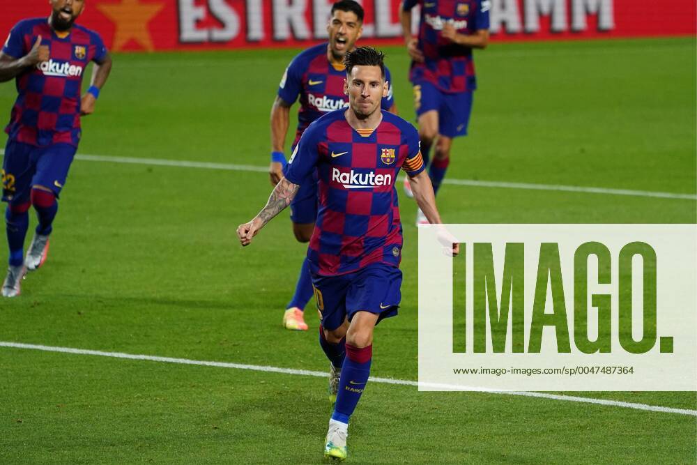 Bilder des Jahres 2020, Sport 06 Juni Spanish La Liga soccer match FC Barcelona, Barca vs Atletico de Madrid at Camp Nou Stadium, Barcelona, June 30, 2020 Messi celebrates a goal La Liga Cordon Press Cordon Press