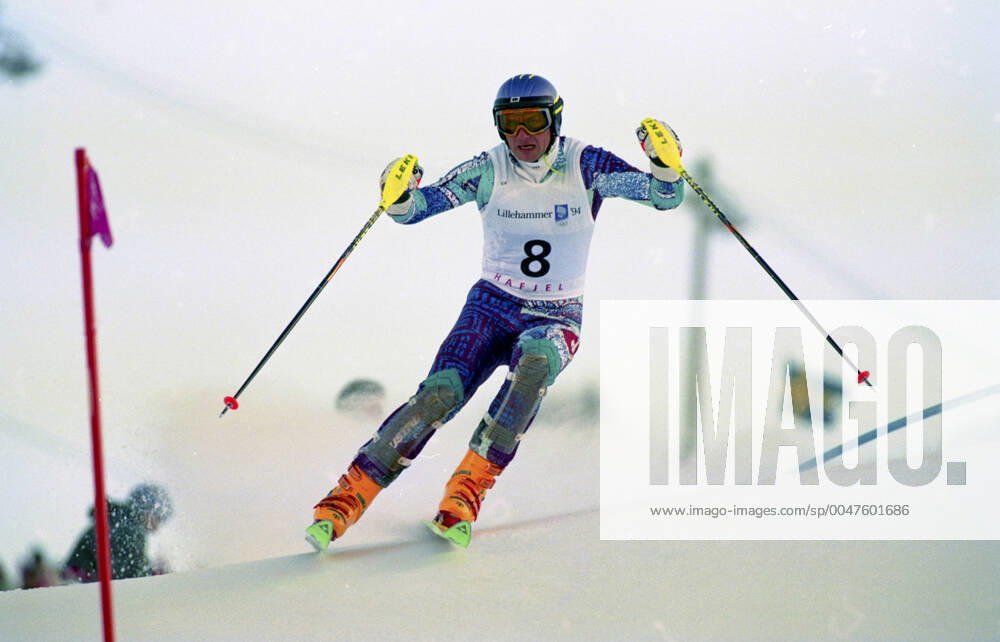Winter Olympics 1994, Alpine Skiing: Gold medalist Thomas Stangassinger of Austria during slalom at The Winter Olympic Games, Olympische Spiele, Olympia, OS on February 27, 1994 in Lillehammer, Norway. BILDBYRAN