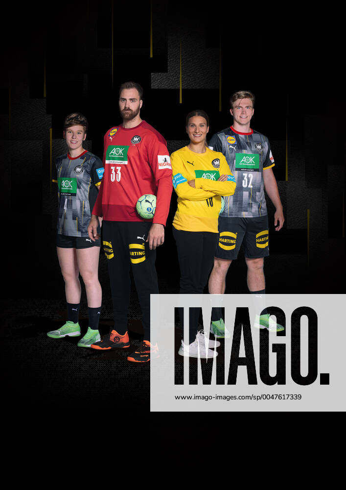 KW29 Alina Grijseels, Andreas Wolff, Isabell Roch, Franz Semper - Präsentation des neuen DHB Trikots der Handball Nationalmannschaft Deutschland !! ACHTUNG: Verwendung nur für journalistische Zwecke mit