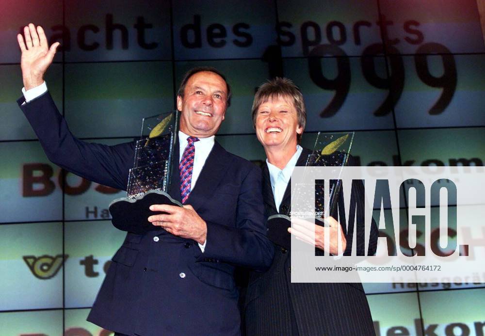 Nacht des Sports 1999 Gewinner der Wahl zum Sportler des Jahrhunderts - Toni Sailer und Annemarie Moser Pröll (beide Österreich) o0 Ehrung Sporterehrung o0 Anton Toni o0 Skisport