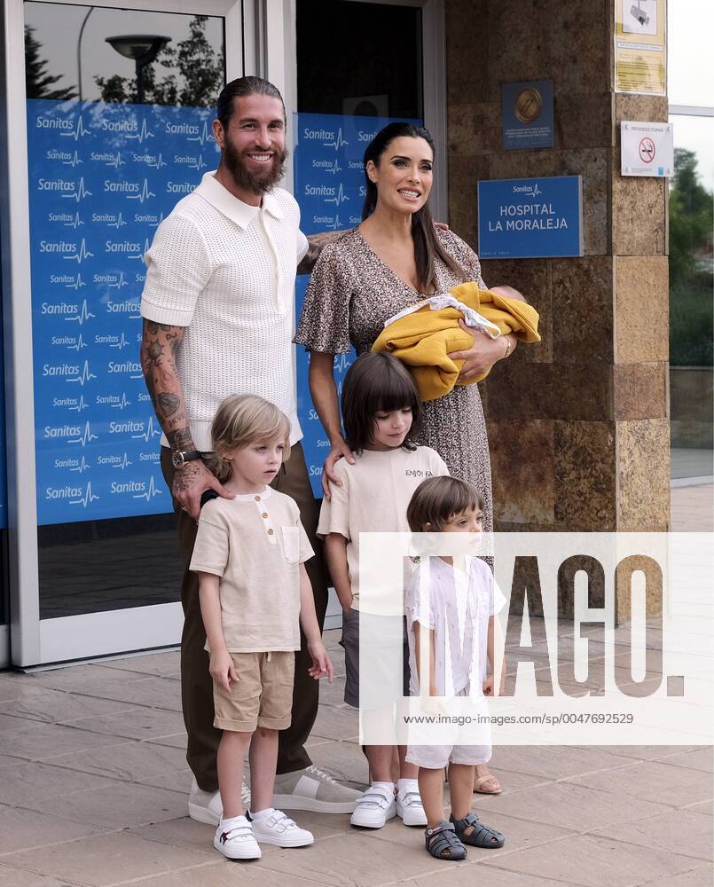 KW31 Soccerplayer Sergio Ramos and wife presenter Pilar Rubio during presentation of their son Maximo Adriano in Madrid on Tuesday, 28 July 2020. Cordon Press