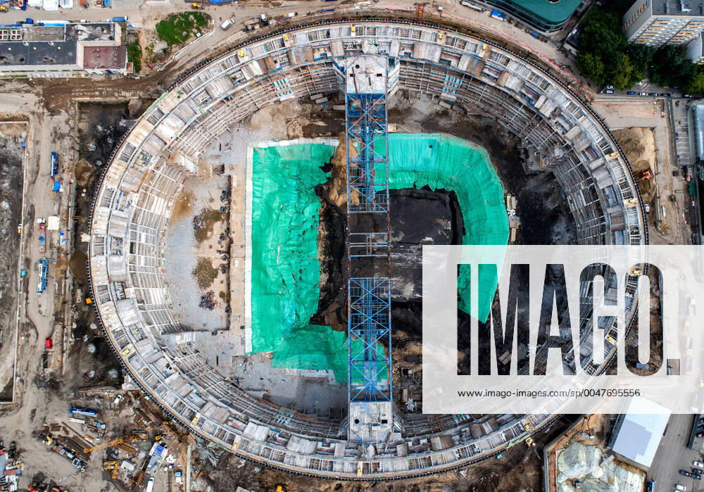 KW31 MOSCOW, RUSSIA - JULY 29, 2020: An aerial view of Olympiysky Sports Complex during reconstruction. The reconstruction work began on 1 July 2019. Upon completion of the reconstruction in 2022, the sports complex will include a concert hall, a jogging centre, a fitness centre, a spa centre, and a cinema. Sergei Bobylev TASS 0102728963st