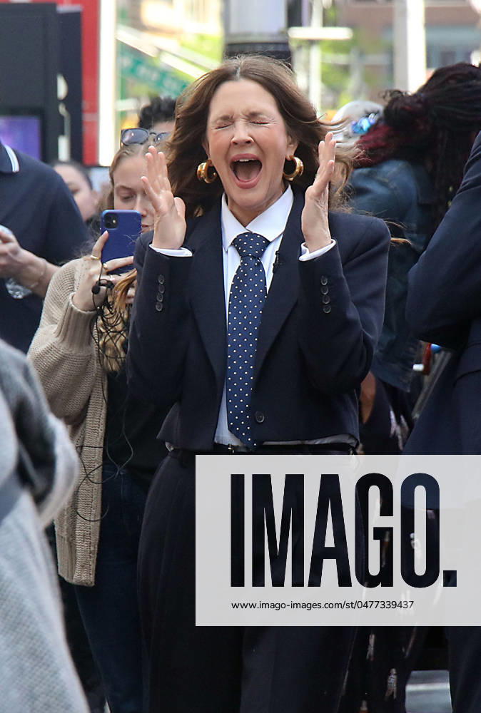 NEW YORK, NY- MAY 14: Drew Barrymore on the set of CBS Mornings on Times Square in New York City on May 14, 2024.