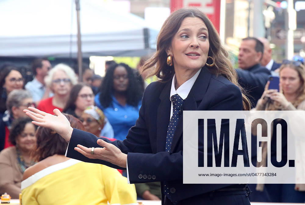 NEW YORK, NY- MAY 14: Drew Barrymore on the set of CBS Mornings on Times Square in New York City on May 14, 2024.