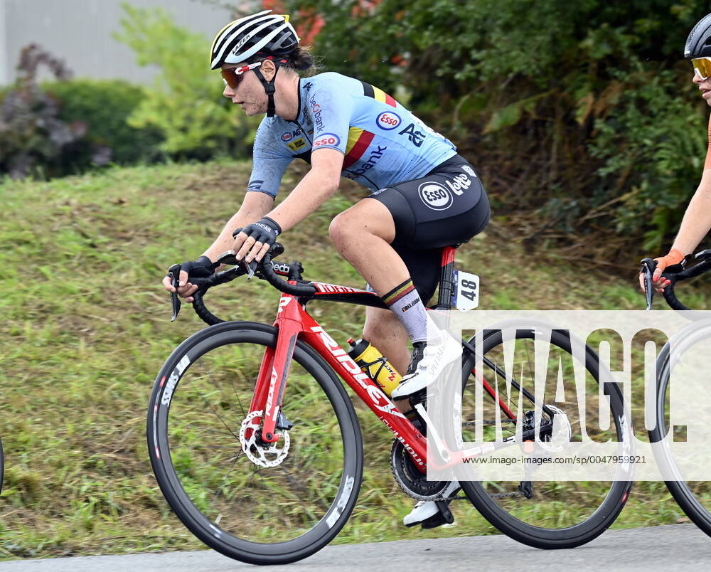 Belgian Lotte Kopecky pictured in action during the women s elite road race at the European Championships cycling in Plouay, France, Thursday 27 August 2020. ERICxLALMAND x2533814x