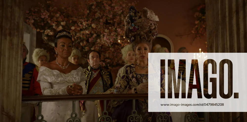 Adjoa Andoh and Golda Rosheuvel Los Angeles.CA.USA. Adjoa Andoh and Golda Rosheuvel (as Queen Charlotte) in a scene in the (C) Netflix romantic drama Bridgerton TV) (2024) S3E1 Season 3 Start date:2020 The series about the adventures of eight families set in the early 19th century England. LMK112-200524-001 Supplied by LMKMEDIA. Editorial Only. Landmark Media is not the copyright owner of these Film or TV stills but provides a service only for recognised Media outlets.