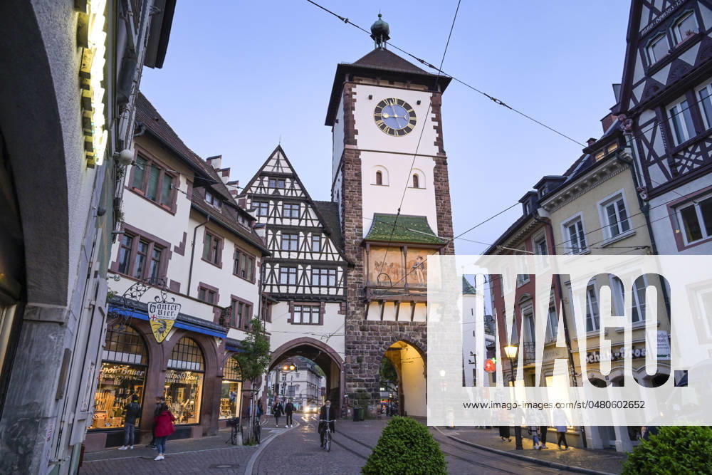 Schwabentor, Oberlinden, Altstadt, Freiburg im Breisgau, Baden-Württemberg, Deutschland