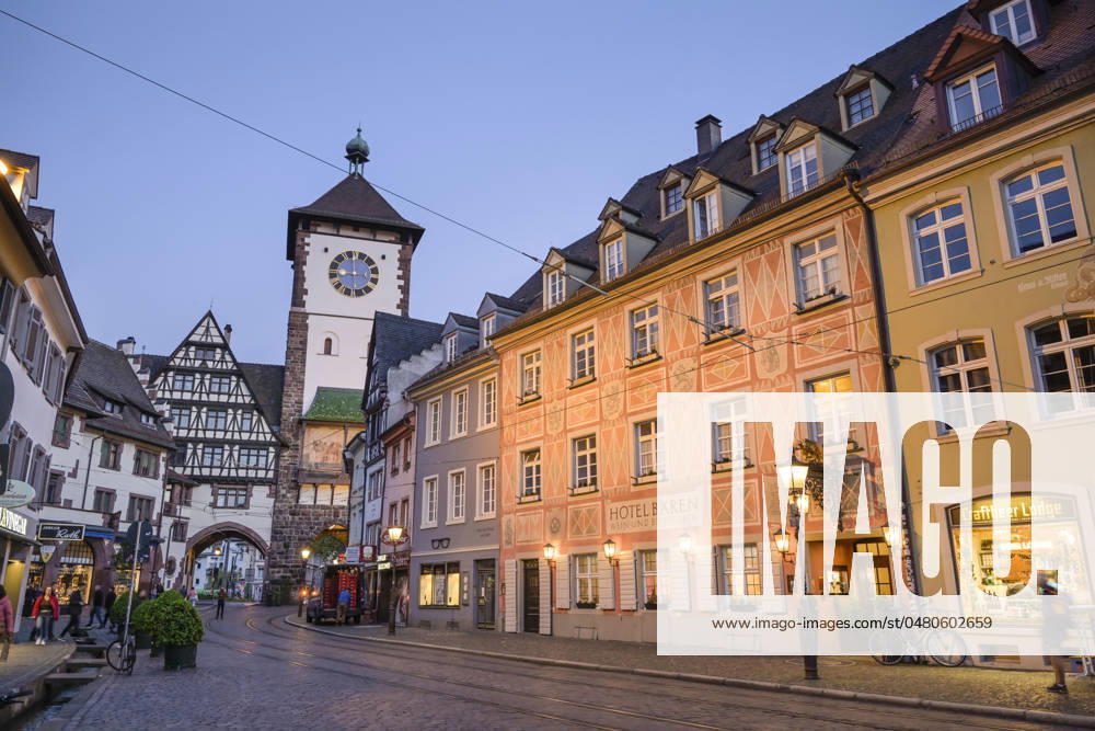 Schwabentor, Oberlinden, Altstadt, Freiburg im Breisgau, Baden-Württemberg, Deutschland