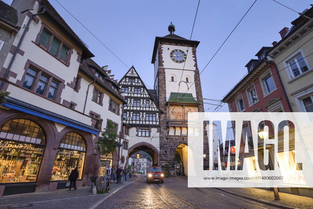 Schwabentor, Oberlinden, Altstadt, Freiburg im Breisgau, Baden-Württemberg, Deutschland