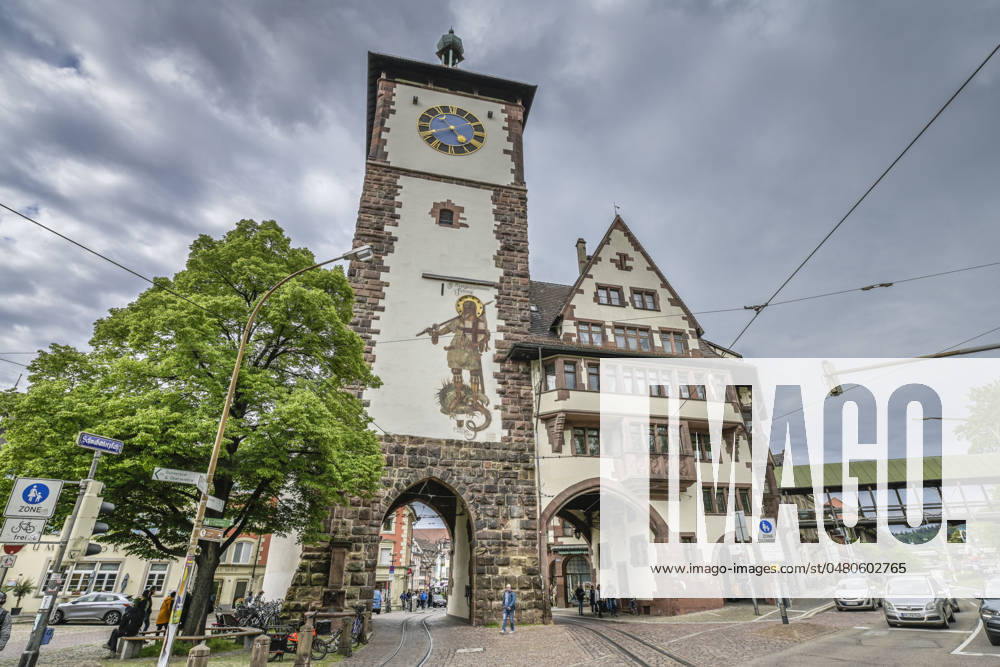 Schwabentor, Oberlinden, Altstadt, Freiburg im Breisgau, Baden-Württemberg, Deutschland