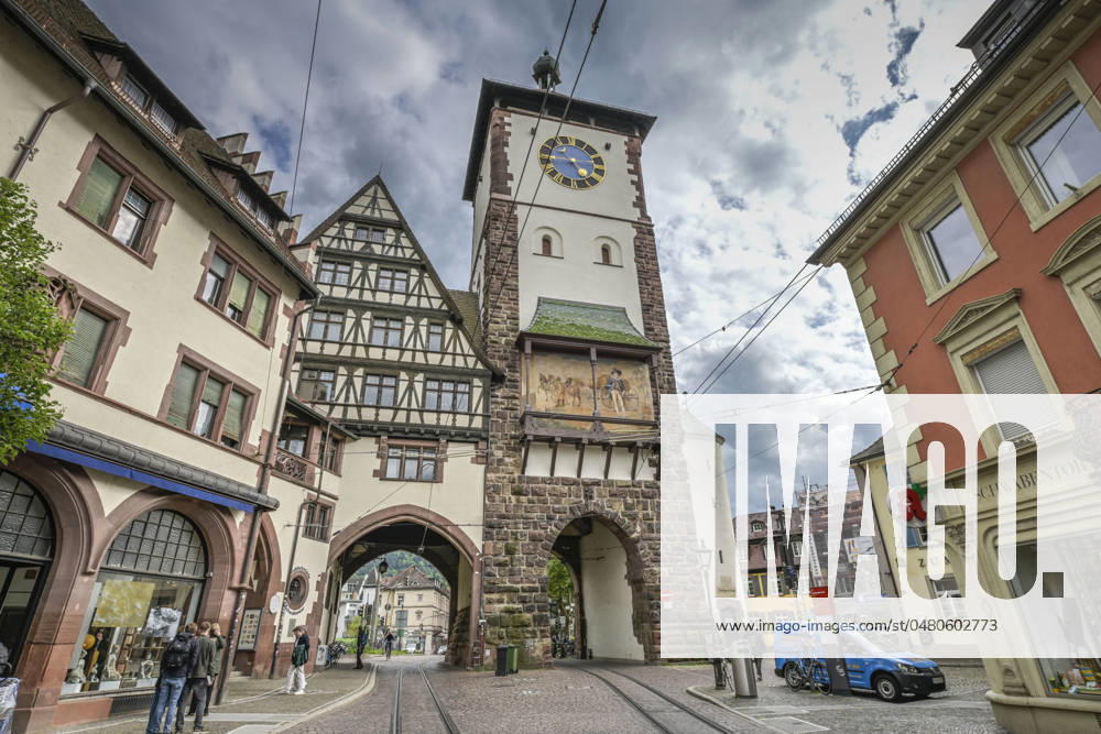 Schwabentor, Oberlinden, Altstadt, Freiburg im Breisgau, Baden-Württemberg, Deutschland