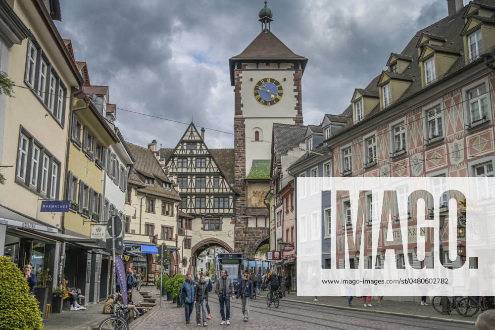 Schwabentor, Oberlinden, Altstadt, Freiburg im Breisgau, Baden-Württemberg, Deutschland