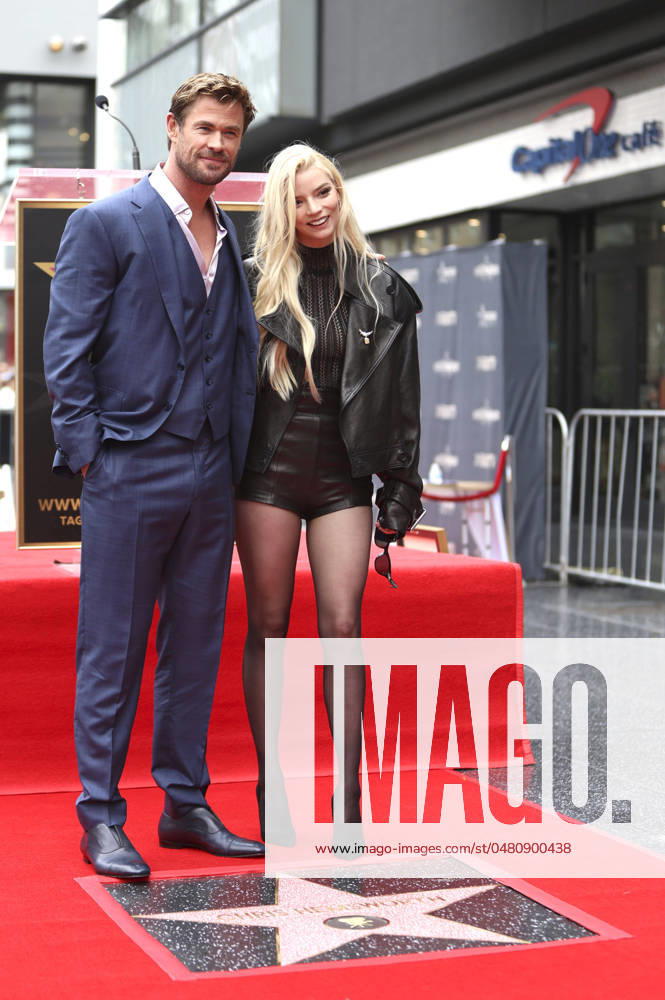 Anya Taylor-Joy, Archivbilder Chris Hemsworth und Anya Taylor-Joy bei der Zeremonie zur Verleihung von einem Stern an Chris Hemsworth auf dem Hollywood Walk of Fame. Los Angeles