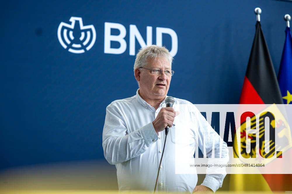Deutschland, Berlin am 26.05.2024: Dr. Bruno Kahl, Präsident des Bundesnachrichtendienstes (BND) auf dem Stand des BND im Bundeskanzleramt im Rahmen Demokratiefest - 75 Jahre Grundgesetz .