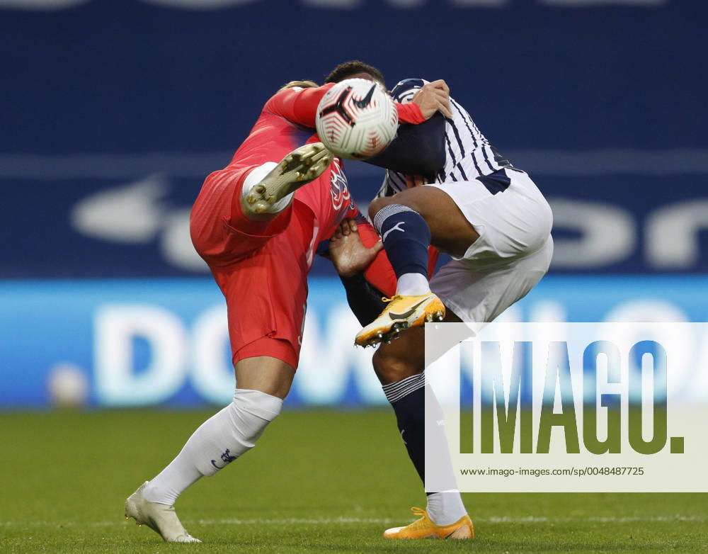 KW39 Timo Werner of Chelsea tussles with Darnell Furlong of West Bromwich Albion during the Premier League match at The Hawthorns, West Bromwich. Picture date: 26th September 2020. Picture credit should read: Darren Staples Sportimage . SPI-0673-0035
