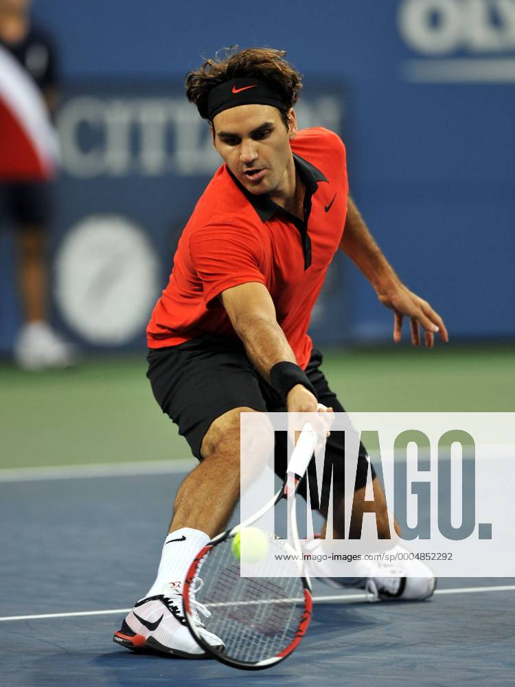 Roger Federer (Schweiz) Tennis Herren US Open 2009, Grand Slam, ATP Tour, Halbfinale, Einzelbild Flushing Meadows New York, NY, N Y