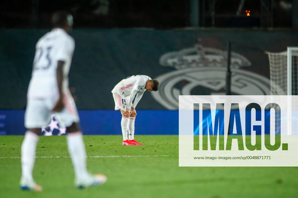 Federico Valverde of Real Madrid laments during the UEFA Champions League football match played between Real Madrid and Shakhtar Donetsk at Alfredo Di Stefano stadium on October 21, 2020 in Madrid, Spain. Valdebebas SPAIN - ZUMAa181 20201021_zaa_a181_211