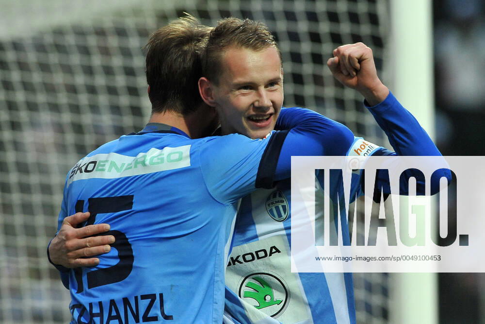 Gambrinus League, 16 rnd, FK Mlada Boleslav vs FC Banik Ostrava, 4:0, December 1, 2013, Mlada Boleslav, Czech Republic. Players of FK Mlada Boleslav celebrate victory during soccer match between Mlada Boleslav vs Banik Ostrava. PSPA