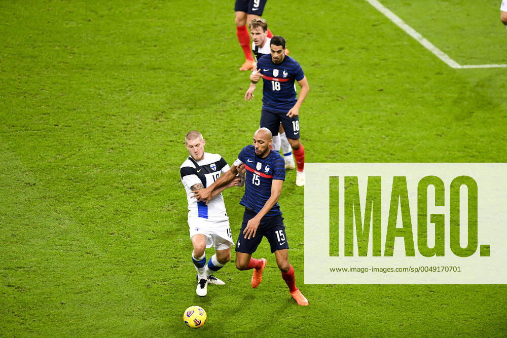 15 STEVEN NZONZI (FRA) - 19 JONI KAUKO (FIN) FOOTBALL : France vs Finlande - Match Amical - 11 11 2020 FEP Panoramic