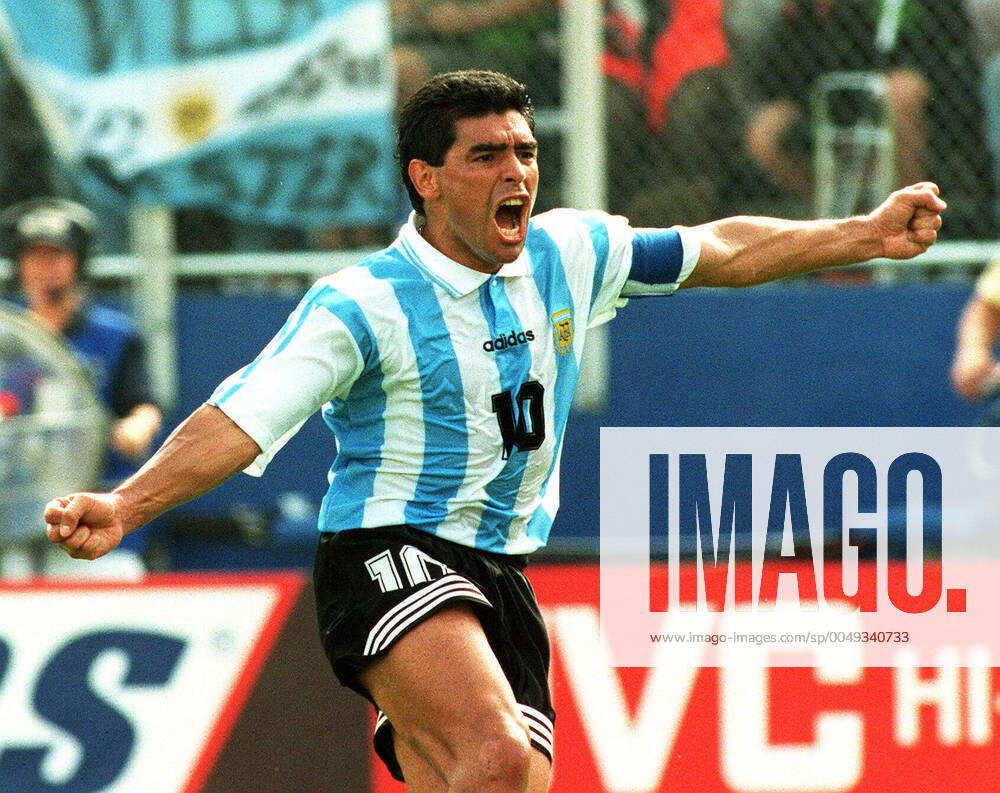Fotboll, VM 1994, Argentina - Nigeria: Diego Maradona. Bildbyran - VM94 vm94 fotboll vm bbeng