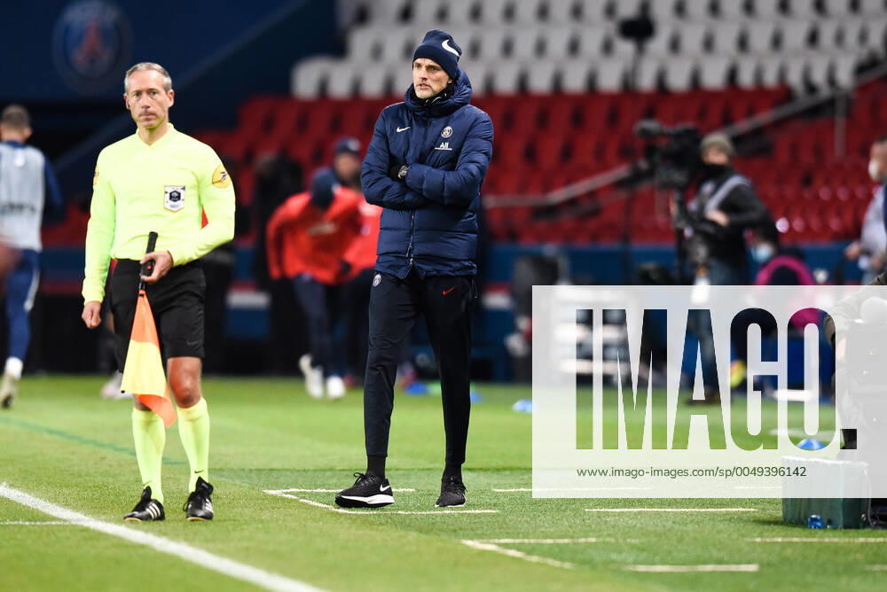 Thomas Tuchel ( entraineur PSG ) - FOOTBALL : Paris Saint Germain vs Bordeaux - Ligue 1 - Paris - 28 11 2020 FedericoPestellini Panoramic