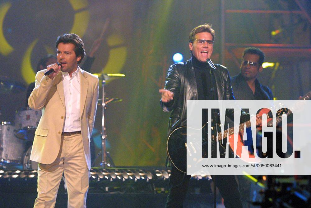Modern Talking (GER) beim Gastauftritt - Thomas Anders, li. und Dieter Bohlen