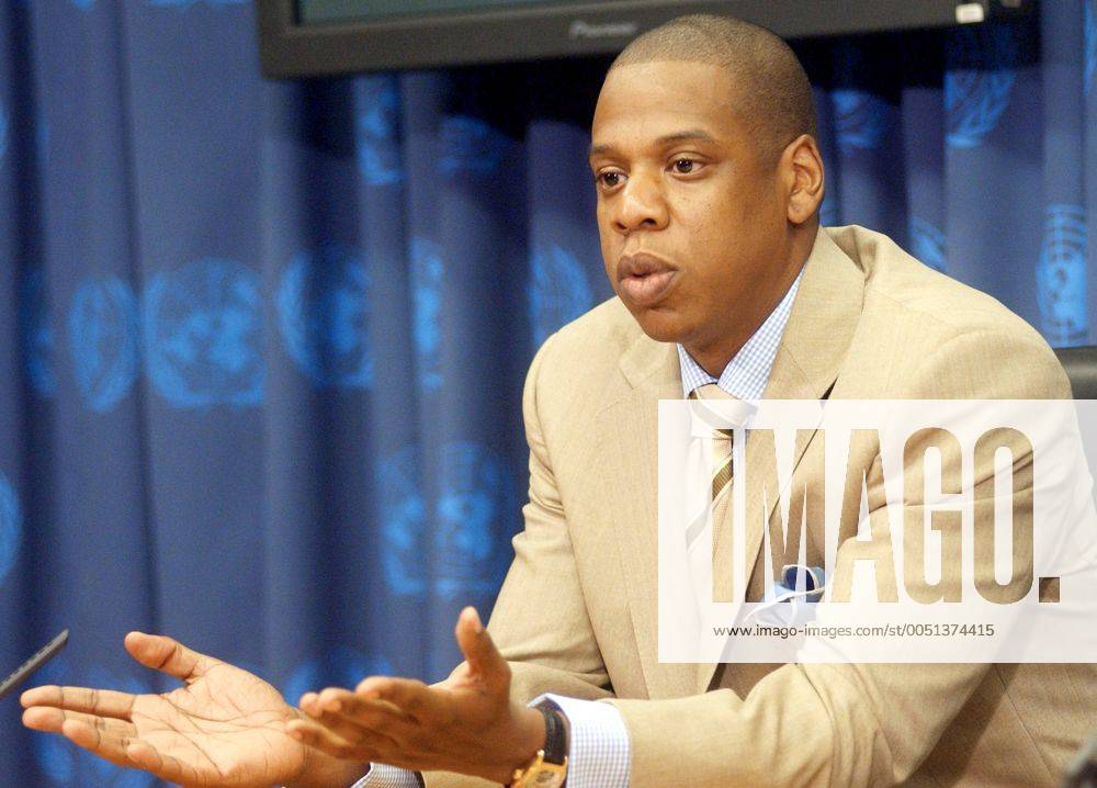 Rapper Jay-Z (USA) kündigt seine Zusammenarbeit mit MTV und der UNO an bei einer Dokumentation über die weltweite Wasser-Krise anlässlich eines Pressetermins in New York - (nyp2006080904)