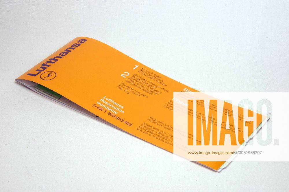 Flugticket der Lufthansa aus dem Jahr 1995