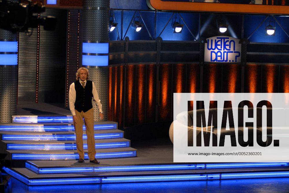 Moderator Thomas Gottschalk während der ZDF-Fernsehshow - Wetten dass..? - in Salzburg