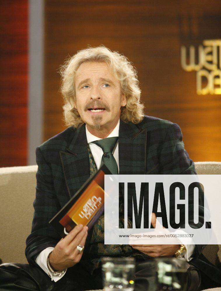 Moderator Thomas Gottschalk während der ZDF-Fernsehshow - Wetten dass...? - in Offenburg
