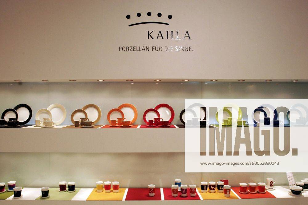 Messestand mit Geschirr von Kahla auf der Ausstellung Ambiente 2009 in Frankfurt am Main