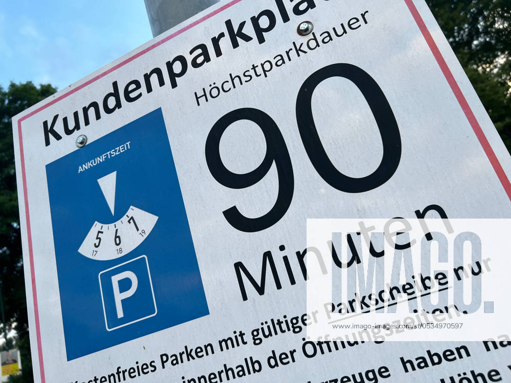 Kundenparkplatz Parkplatz Höchstparkdauer 90 Minuten