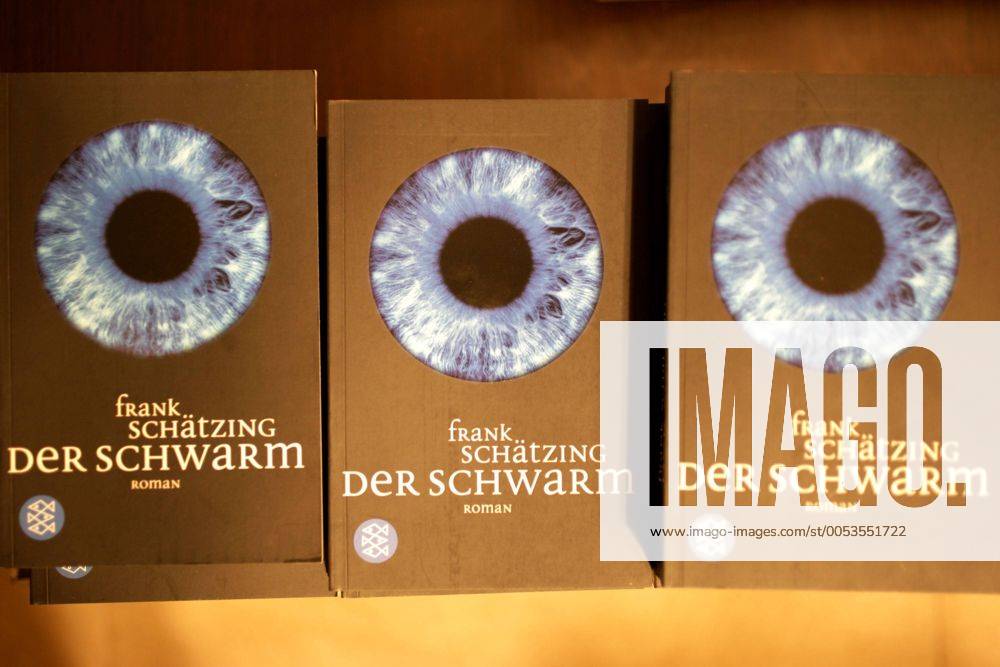 Autogrammstunde mit Frank Schätzing in Düsseldorf. Buchdeckel Der Schwarm