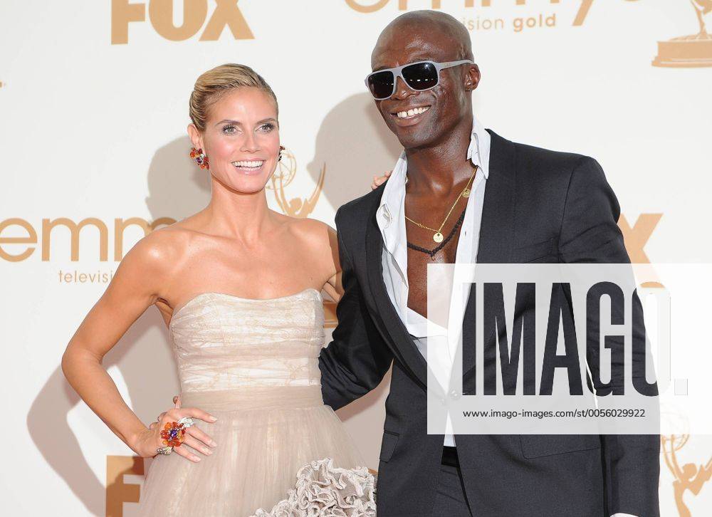 Heidi Klum and Seal arrive at the 63rd Primetime Emmy Awards at the Nokia Theatre in Los Angeles on September 18, 2011. LAP20110918170