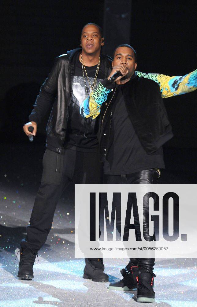 Kanye West and Jay Z VICTORIAS SECRET RUNWAY SHOW 2011 PERFORMANCES New York NYPixs PicturePerfect