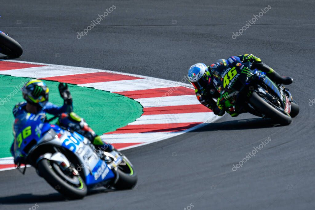 Valentino rossi - monster energy yamaha motogp and joan mir - team suzuki ecstar during Grand Prix of San Marino and Riviera di Rimini - Free practice 4 and Q at the Misano Marco Simoncelli World Circuit in misano adriatico, Italy, September 19 2020